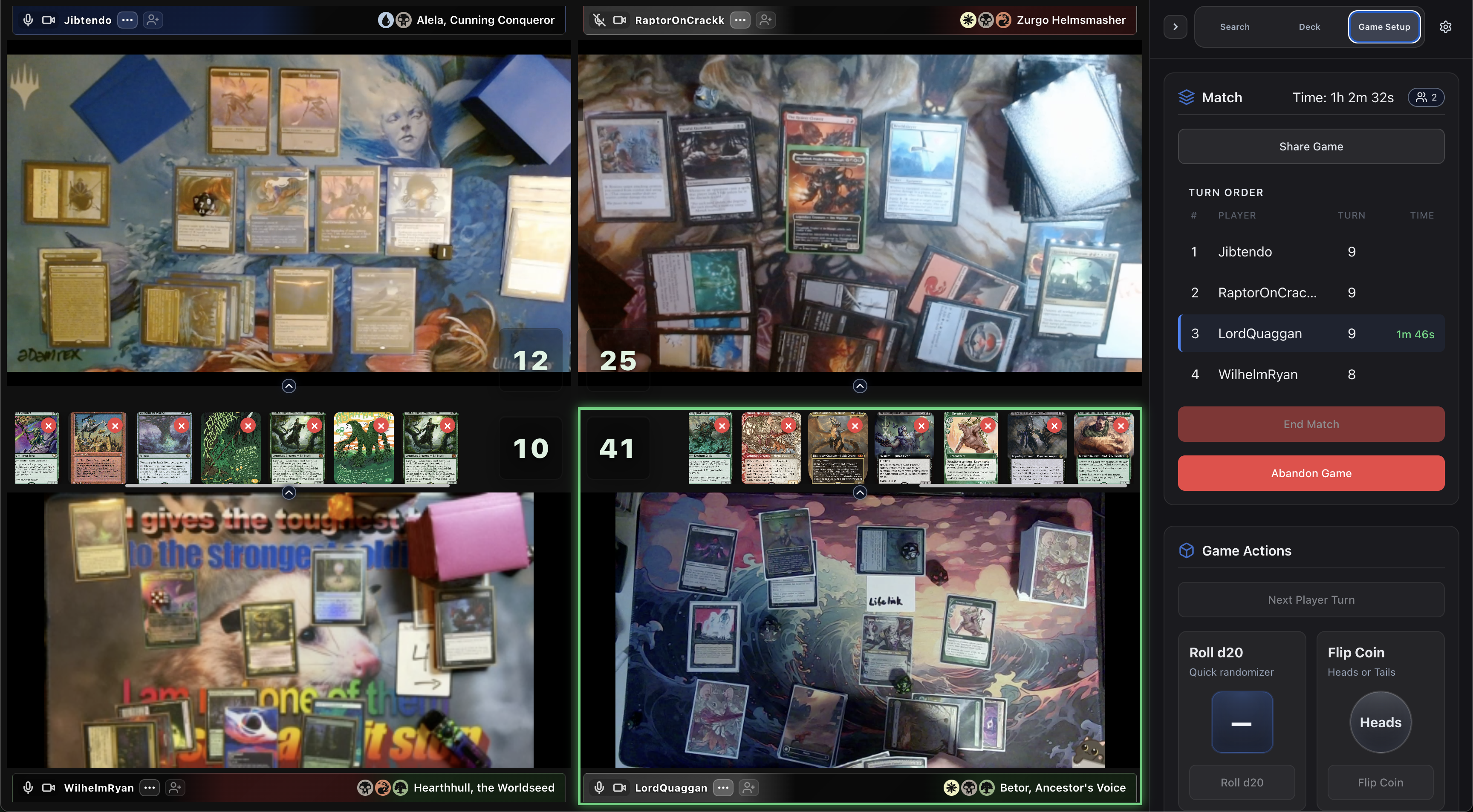 TCG cards on a table